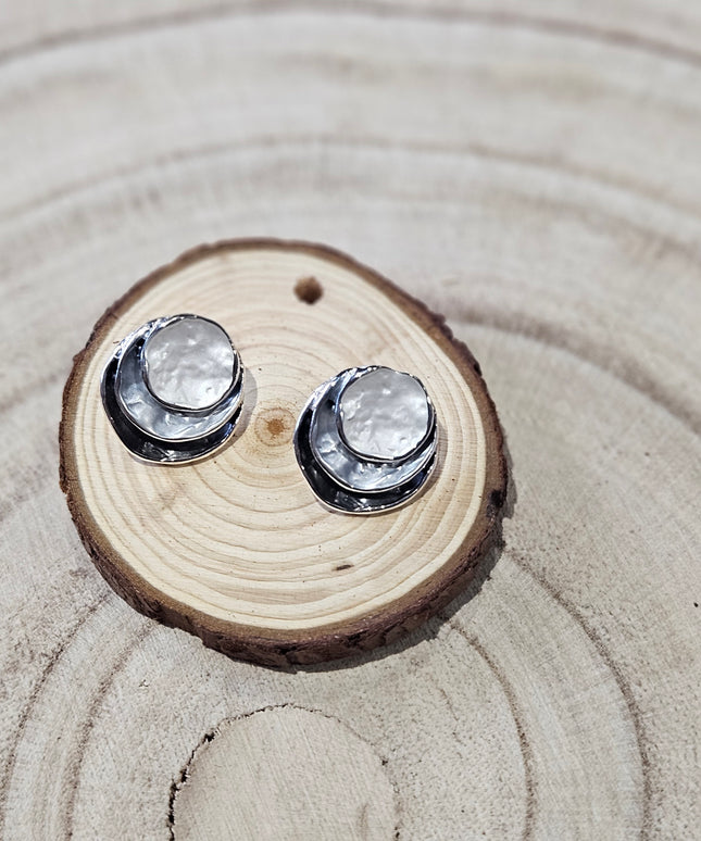 Lunar Tides Enamel Stud Earrings