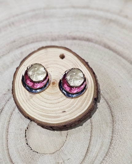 Cosmo Lights Enamel Stud Earrings