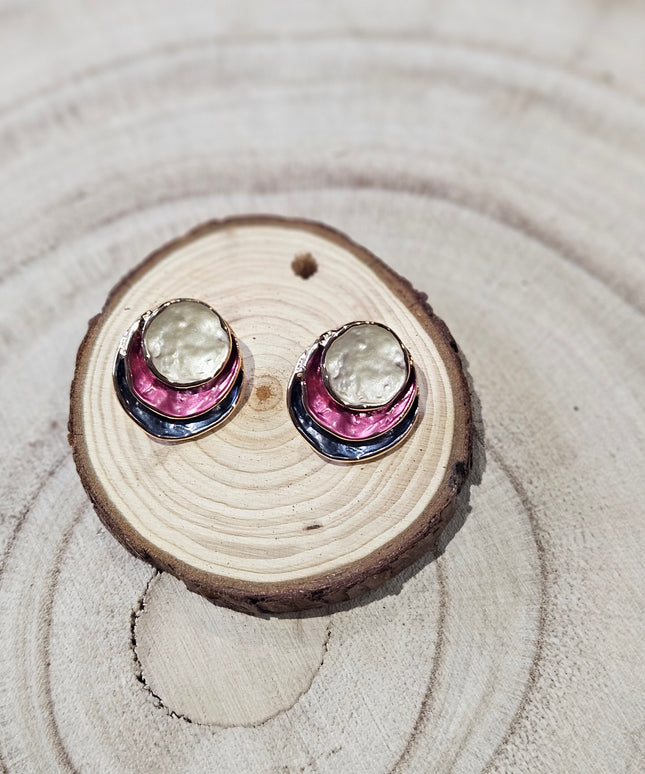 Cosmo Lights Enamel Stud Earrings