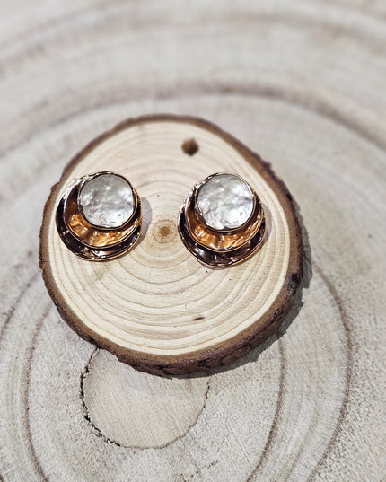 Whispering Woods Enamel Stud Earrings
