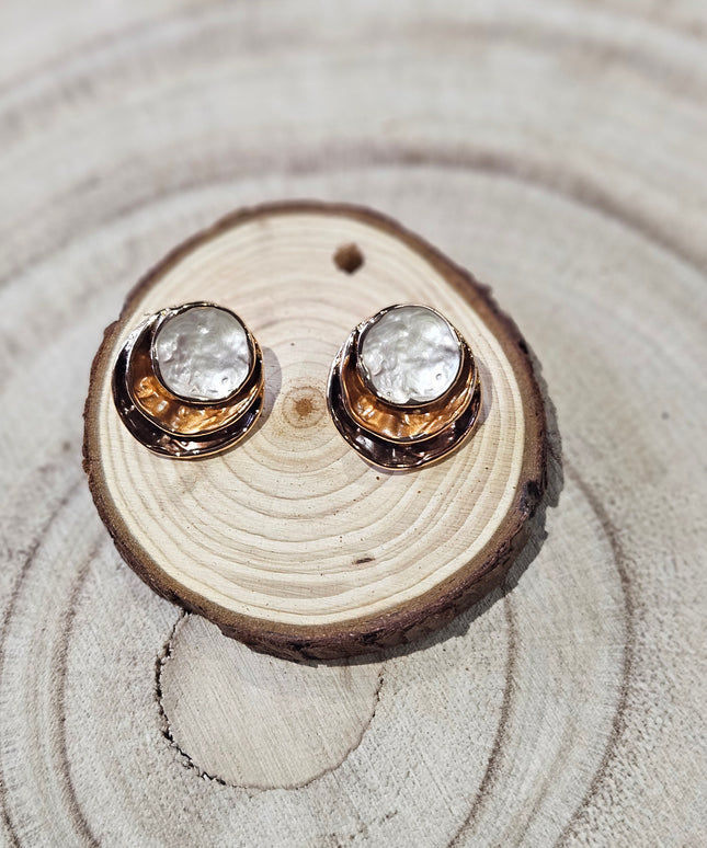 Whispering Woods Enamel Stud Earrings