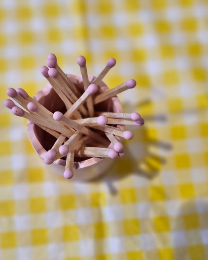 Scalloped Terrazzo Match Pot  *Pink*