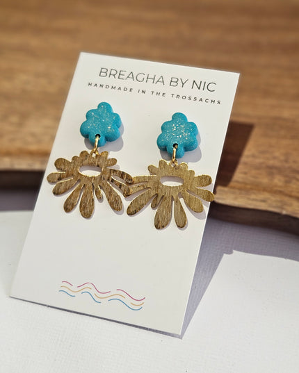 LOISA Earrings - Flair Turquoise Shimmer
