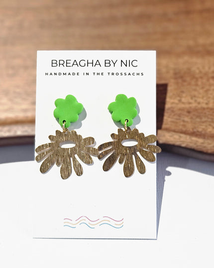 LOISA Earrings - Flair Bold Green