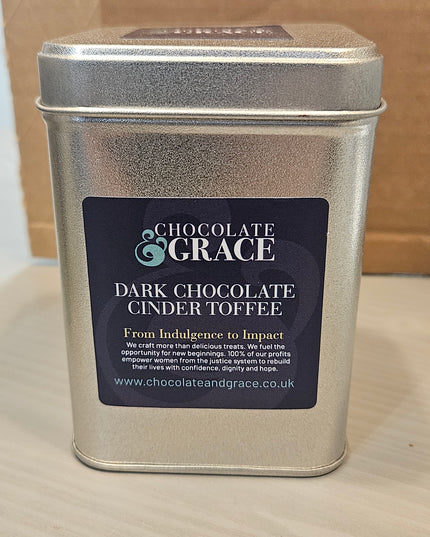 Grace Chocolates - Chocolate Cinder Toffee Tins Dark Chocolate