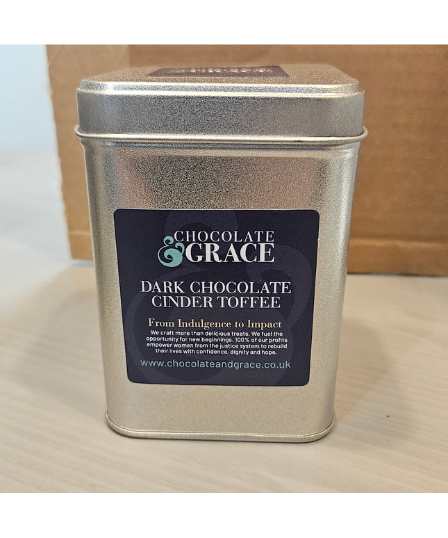 Grace Chocolates - Chocolate Cinder Toffee Tins Dark Chocolate