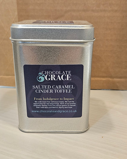 Grace Chocolates - Chocolate Cinder Toffee Tins Salted Caramel