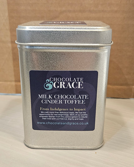 Grace Chocolates - Chocolate Cinder Toffee Tins Milk Chocolate