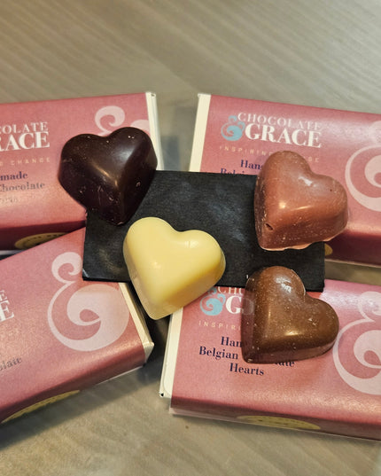Handmade Belgium Chocolate Hearts - Boxed