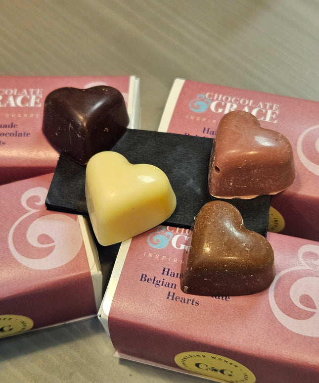 Handmade Belgium Chocolate Hearts - Boxed