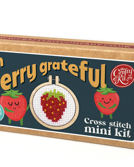 'I'm Berry Grateful' Mini Matchbox Cross Stitch Kit