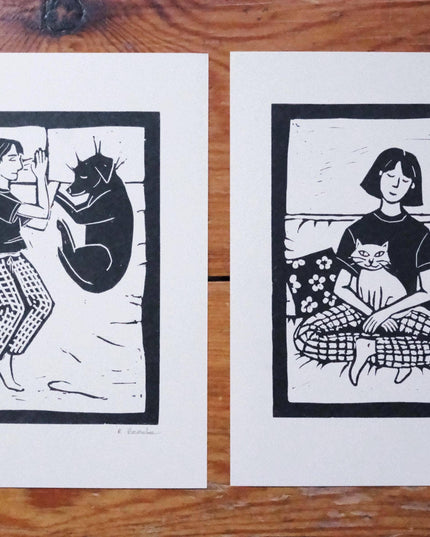 Dogs Before Dudes - A5 Risograph Print