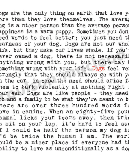 Dog Quotes Card For Pet Lovers