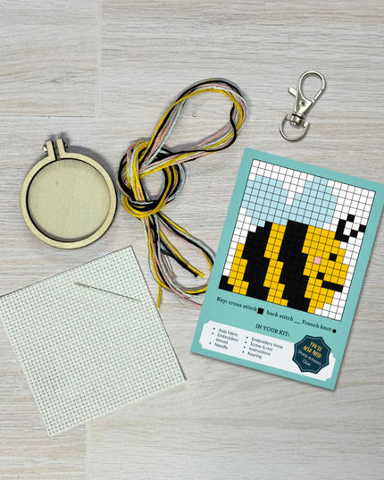 'Bee Happy!' Mini Matchbox Cross Stitch Kit