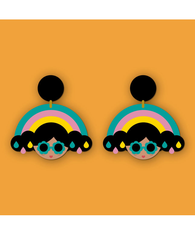 Eco-friendly ‘Weather Girls’ black cloud dangle earrings