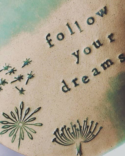 Ceramic Jewelry Dish: Follow Your Dreams