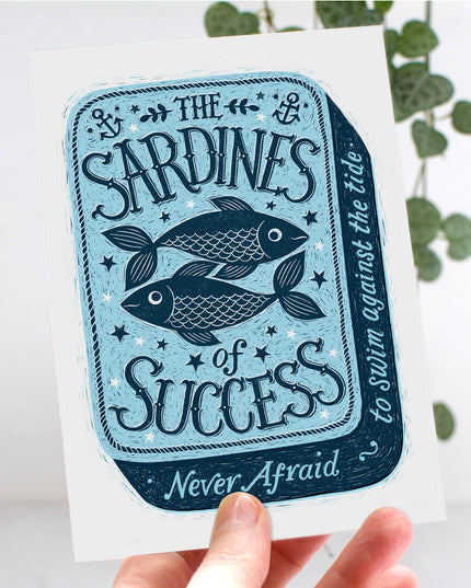 Sardines of Success Encouragement Card