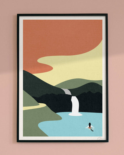 Go With The Flow, A4 Print