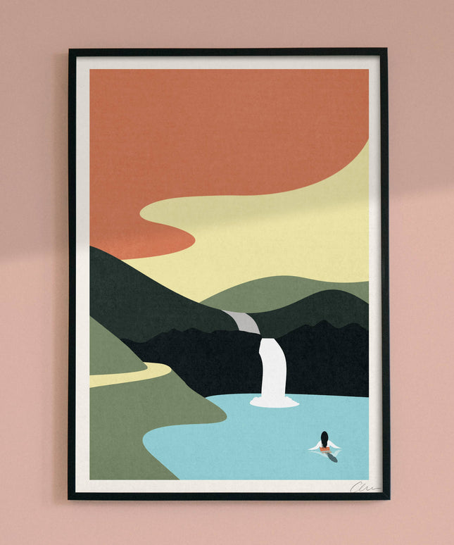 Go With The Flow, A4 Print