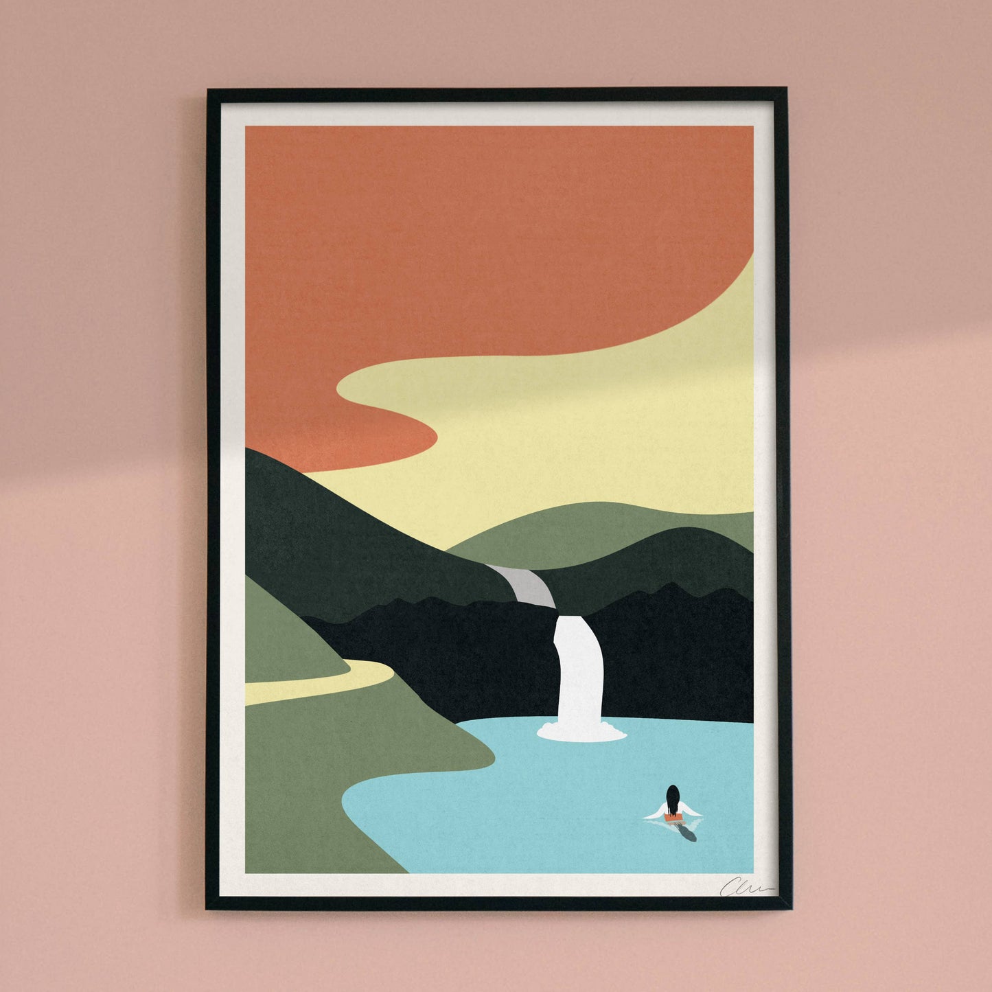 Go With The Flow, A4 Print