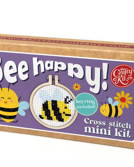 'Bee Happy!' Mini Matchbox Cross Stitch Kit