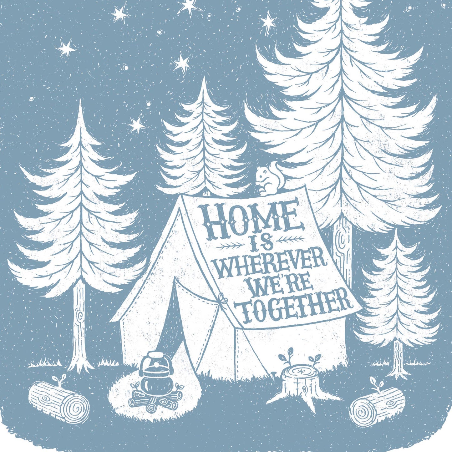 Home Together Camping Print