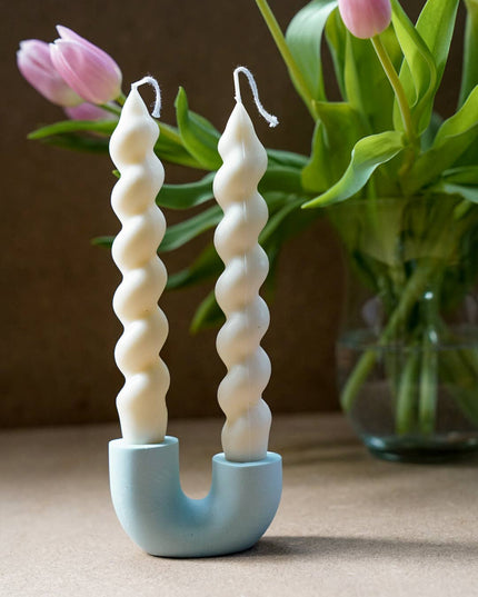 U Shape Dinner Candle Holder - Handmade pieces