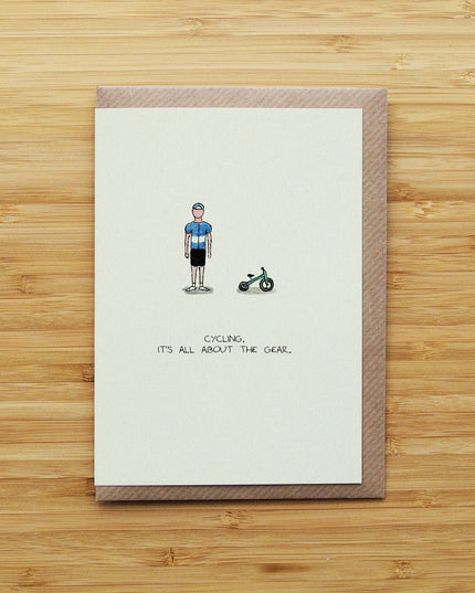 Cycling Gear Card - Funny - Bike - Recycled Card