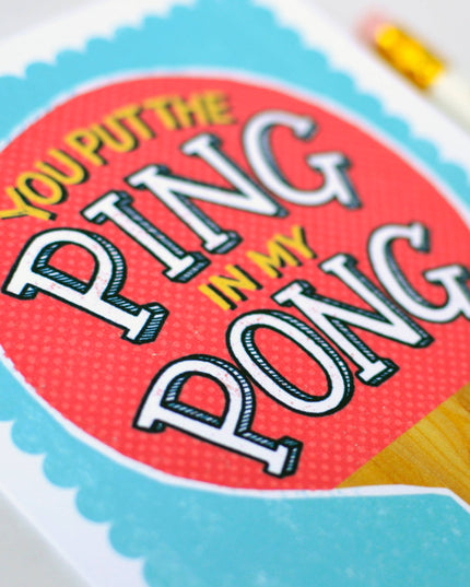 Ping Pong Love Card