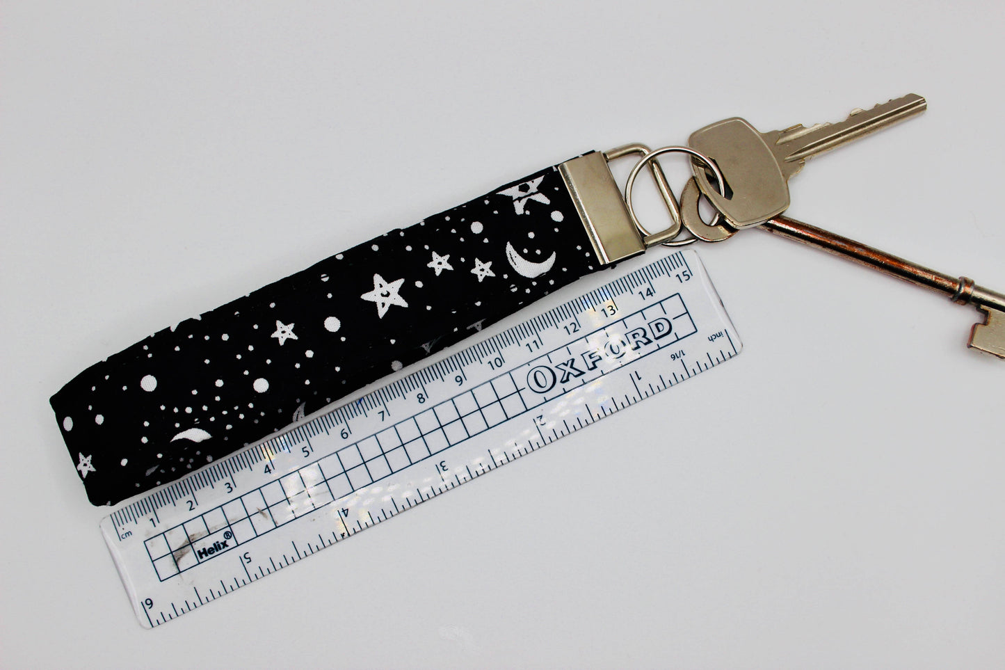 BLACK STAR & MOON Wristlet Keychain