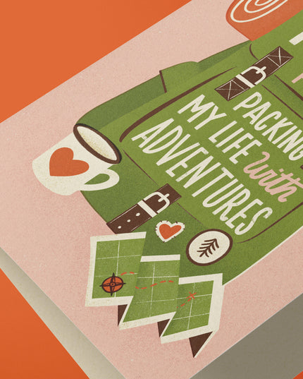 Adventure Pack | Hiking, Camping Love Greeting Card