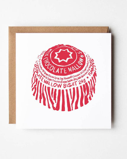 Tunnocks Teacake - blank greetings card