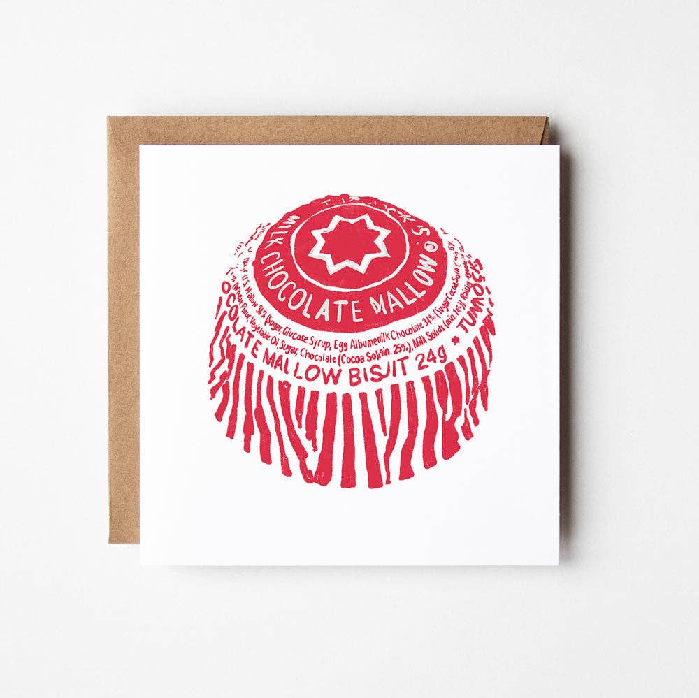 Tunnocks Teacake - blank greetings card