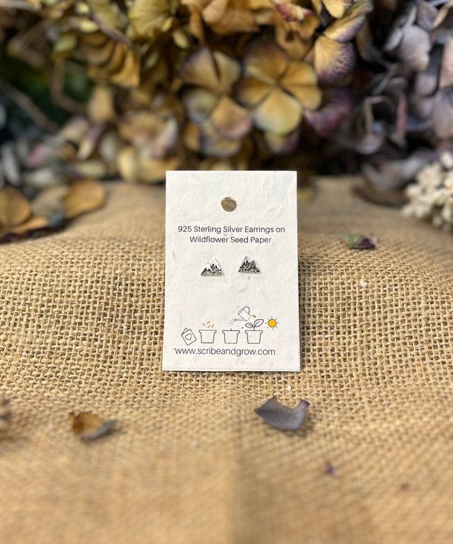 Black Mountains - 925 Sterling Silver Earrings