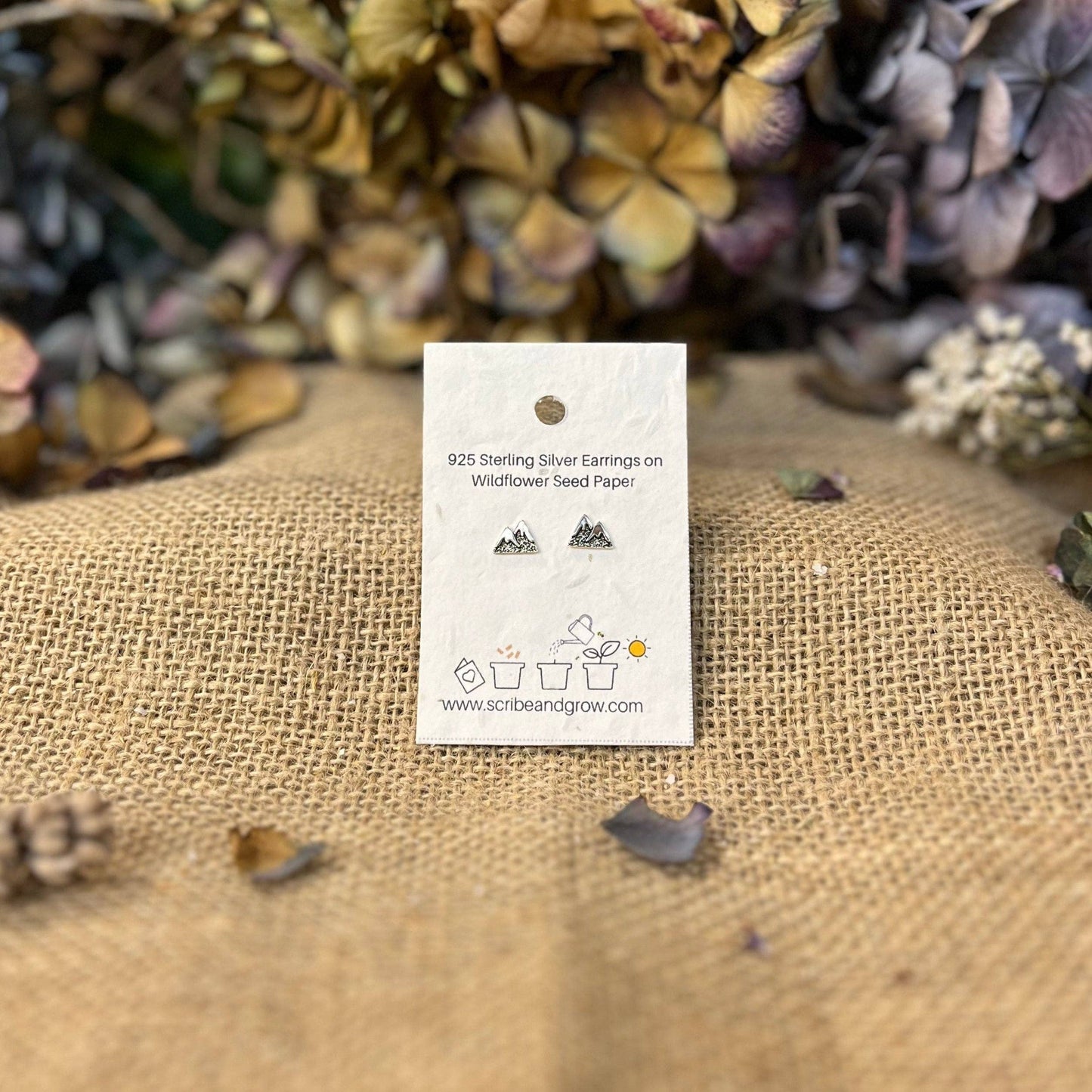 Black Mountains - 925 Sterling Silver Earrings