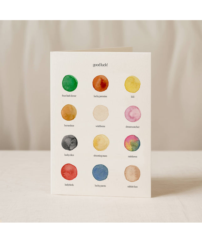 Good Luck Colour Palette Card