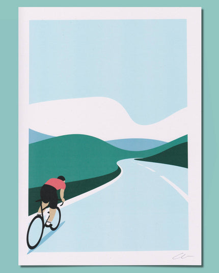 Out For A Spin, A4 Bike Print