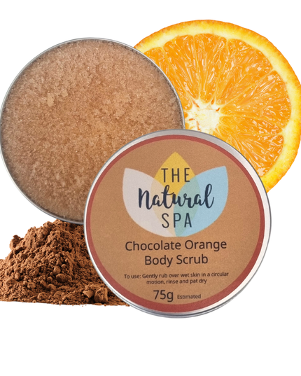 Chocolate Orange Natural Body Scrub - 75g tin - Letterbox
