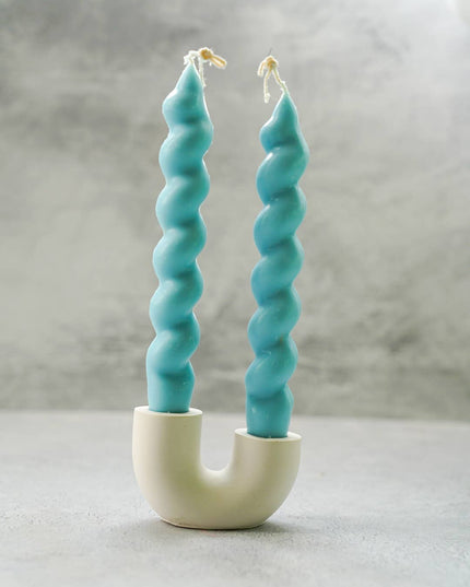 U Shape Dinner Candle Holder - Handmade pieces