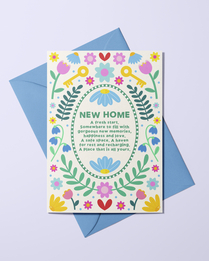 New Home - Floral Symmetry Card