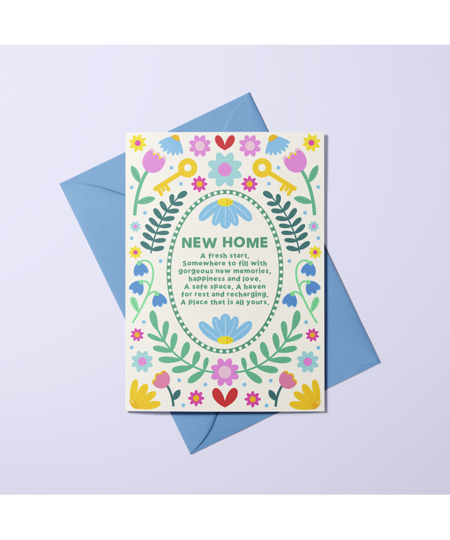 New Home - Floral Symmetry Card