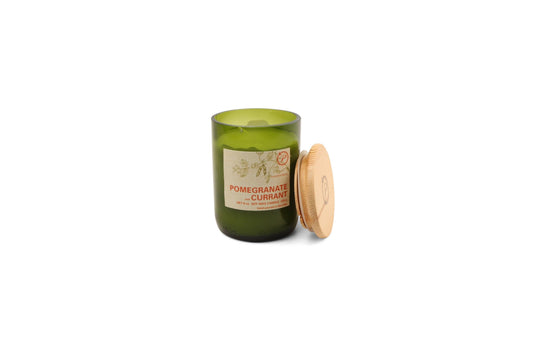 Eco Recycled Glass Candle - Pomegranate & Currant Scent