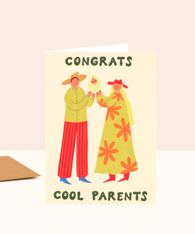 Cool Parents New Baby Card | Unisex Baby Card | Congrats