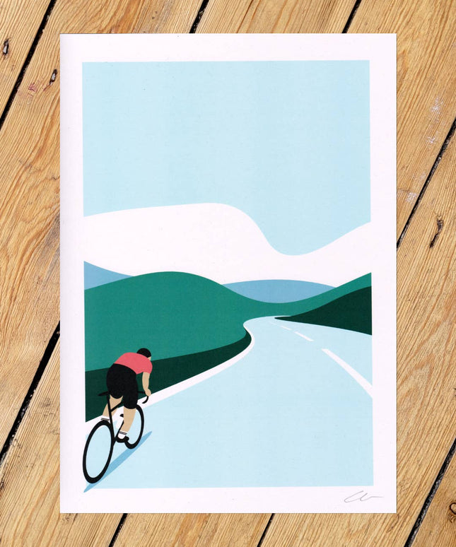 Out For A Spin, A4 Bike Print
