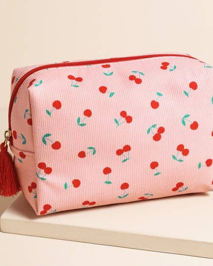 Cherry Print Make-Up Bag