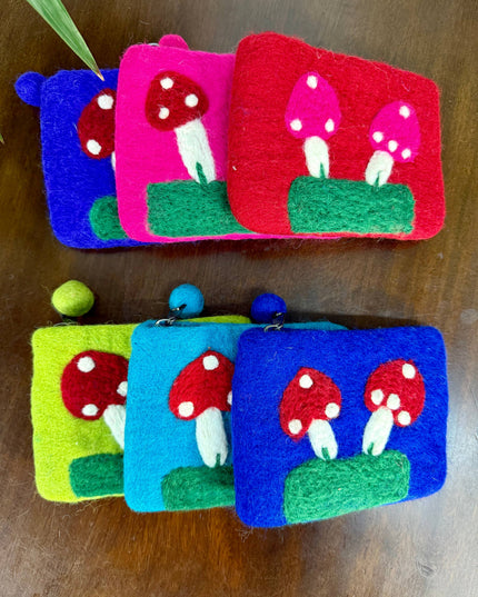 Assorted Felt Toadstool Purse