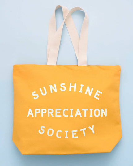 Sunshine Appreciation Society - Yellow Canvas Tote Bag
