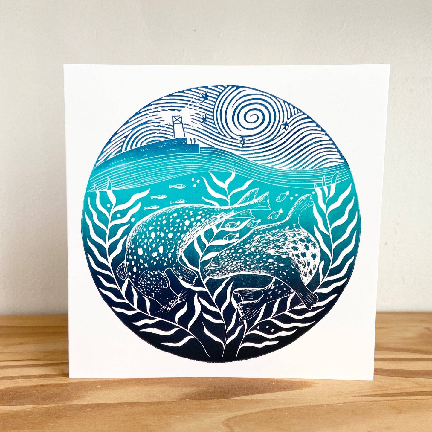 Harbour Seals Greetings Card