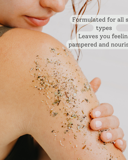 Rose Cardamom Natural Body Scrub - 75g tin