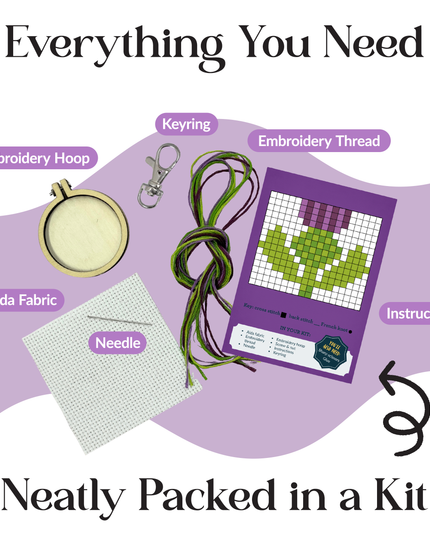 'Thistle Make You Smile' Mini Matchbox Cross Stitch Kit